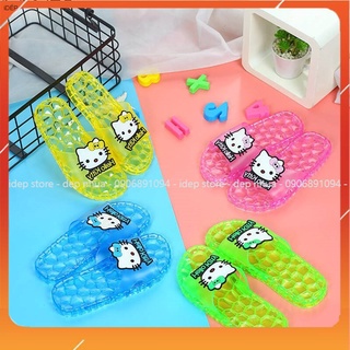 DE005 Dép mèo trong suốt cho bé gái đi mưa - DE005