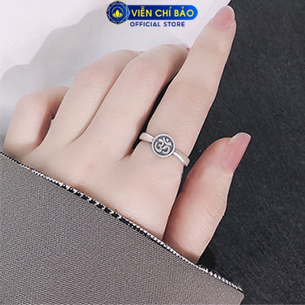 Nhẫn bạc nữ Chủng tử Chữ Om chất liệu bạc Thái 925 thời trang phụ kiện trang sức nữ thương hiệu Viễn Chí Bảo N000485