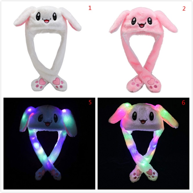 Mũ Tai Thỏ Có Đèn Dễ Thương Xinh Xắn Dành Cho Nữ