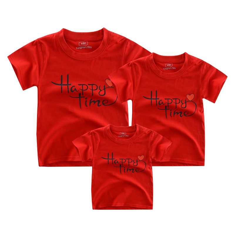 Áo thun, áo phong gia đình - HAPPY TIME