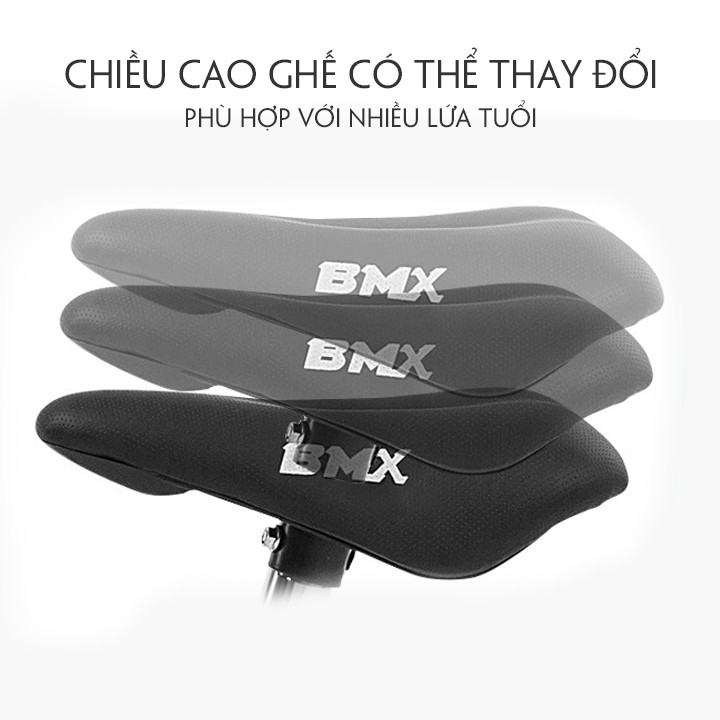 [Tặng bơm xe] Xe đạp trẻ em vành đúc có 2 bánh phụ có thể tháo rời cho trẻ tư 2-8 tuổi size 14 inch kiểu dáng thể thao