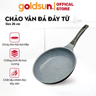 Chảo chống dính vân đá goldsun fp-gd1126-ih kích cỡ 26cm