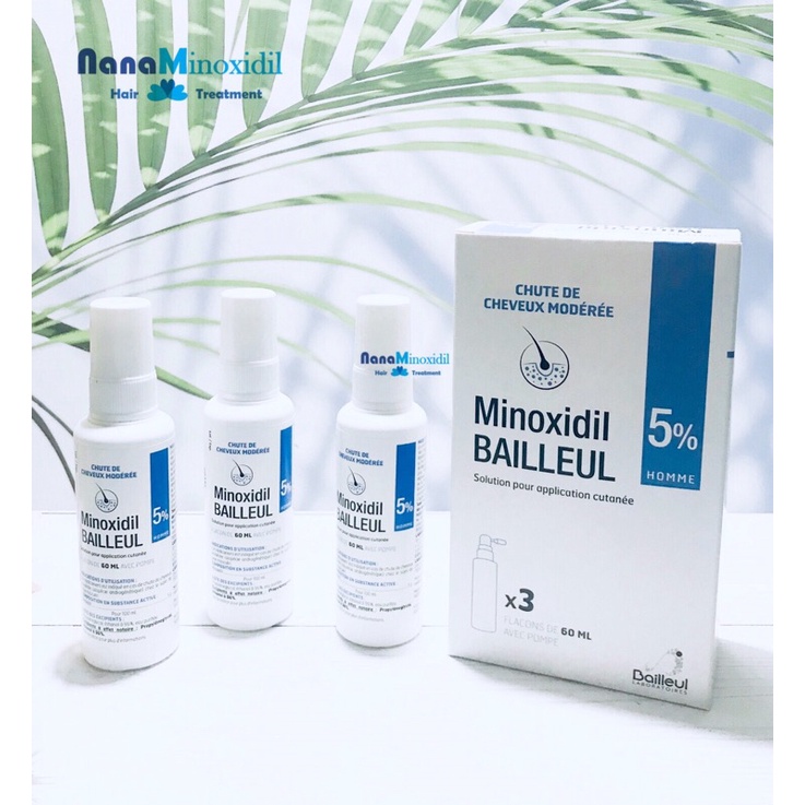 Xịt mọc tóc, giảm rụng tóc Minoxidil Bailleul 5%, lọ 60ml