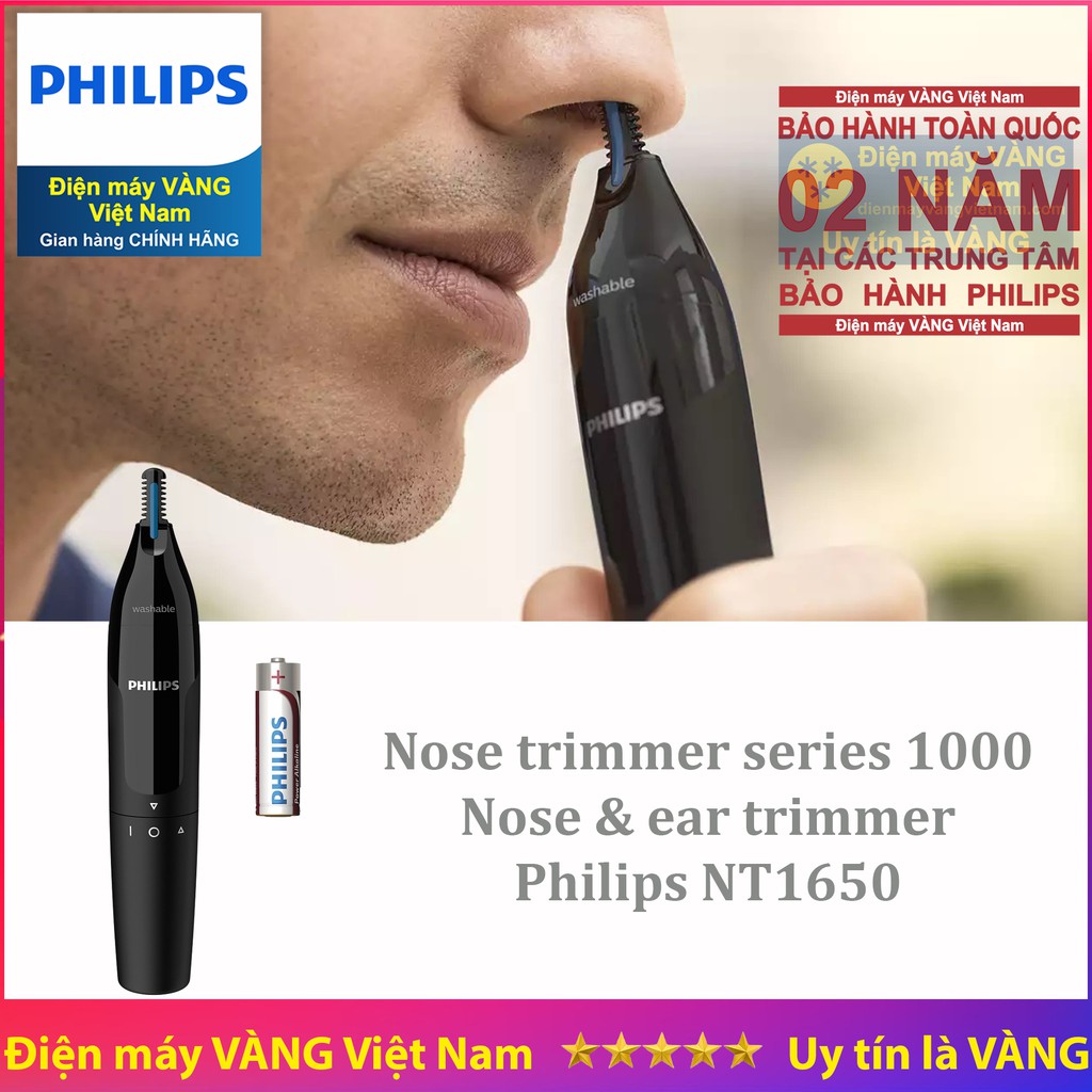 Máy tỉa lông mũi lông tai thế hệ mới Philips NT1650 thay thế cho NT1150