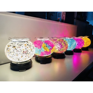 Đèn Xông Tinh Dầu Pha Lê Thuỷ Tinh Nhiều Màu Sắc Đẹp Bền Bảo Hành 3 Năm (Tặng 2 Tinh Dầu)