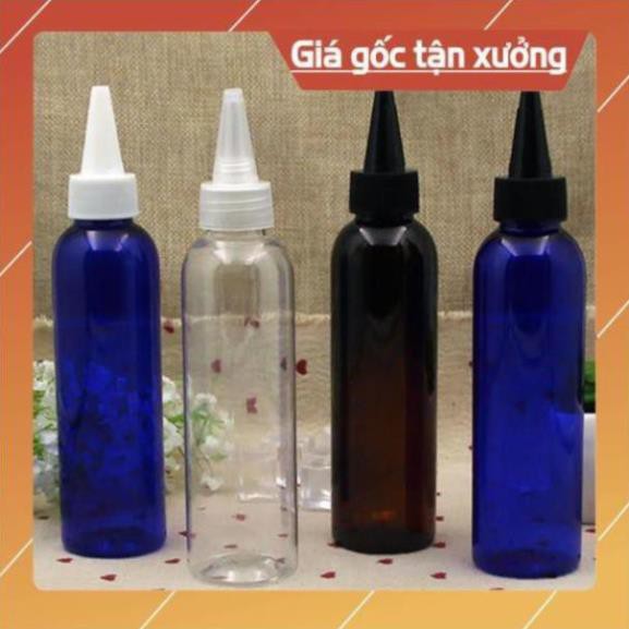 Chai nhựa pet nút nhọn 150ml/200ml/250ml chiết mỹ phẩm - chai lọ mỹ phẩm