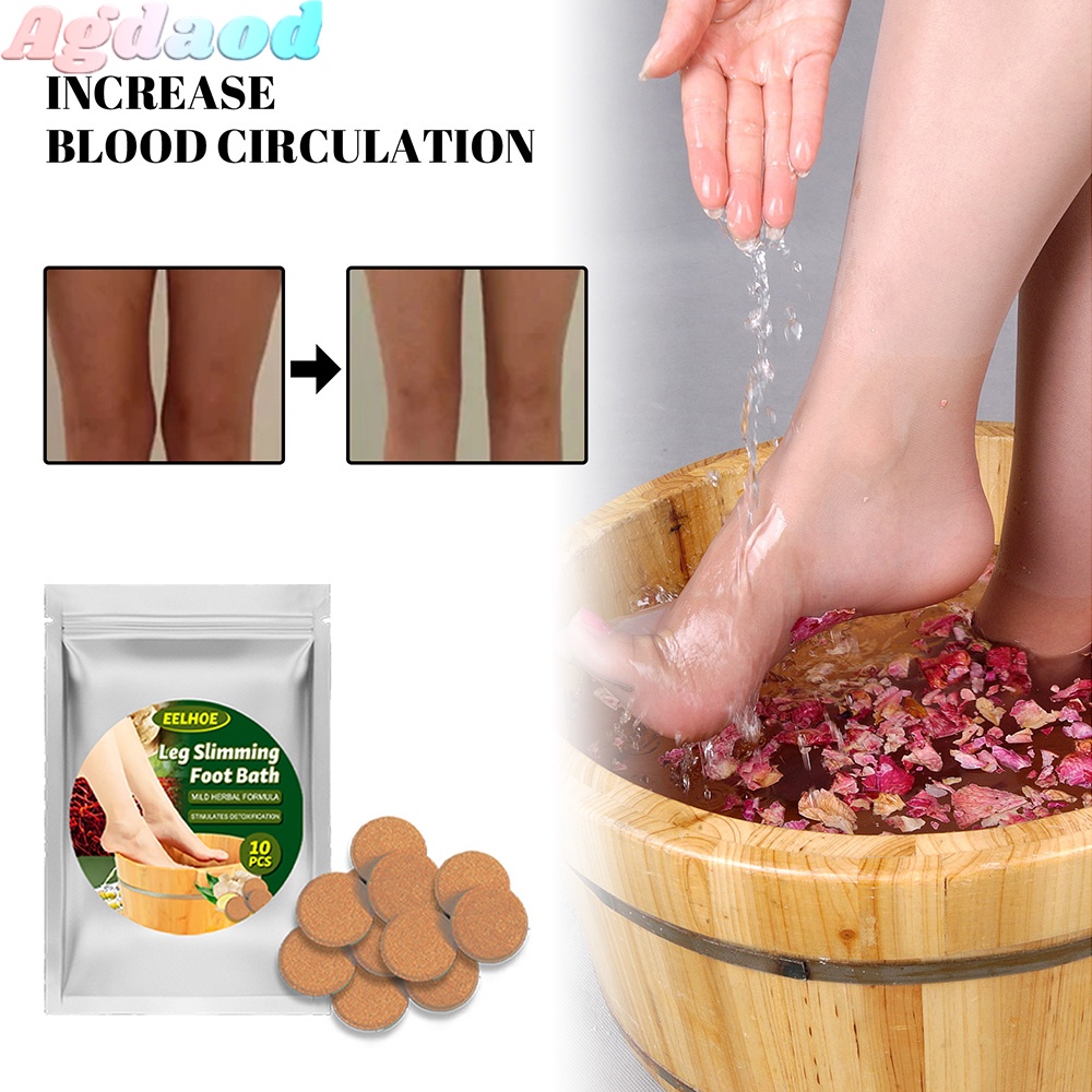 Set 10 Túi Ngâm Chân Thải Độc Chiết Xuất Gừng Tự Nhiên Hỗ Trợ Giảm Cân