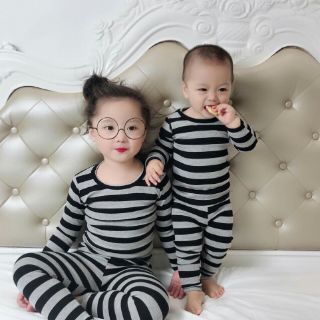 Combo sỉ Bộ thun kẻ HM cho bé