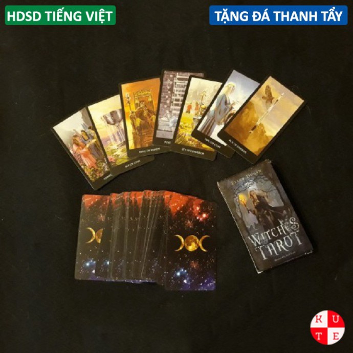 Bộ Bài Tarot Witches 78 Lá Bài Tặng Hướng Dẫn Sử Dụng Tiếng Việt Và Đá Thanh Tẩy