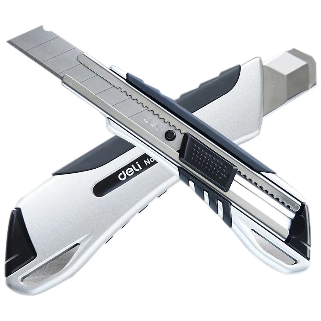 Dao rọc giấy deli 2057 đồ cắt giấy inox Deli dao trổ giấy lớn inox deli 2057