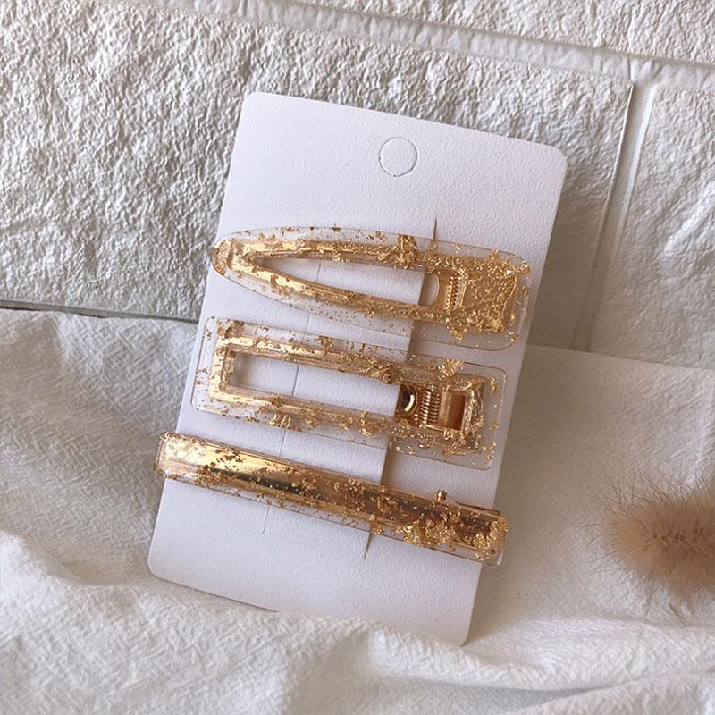 {NHIỀU MẪU} Set 3 kẹp mái xà cừ loang phong cách Hàn Quốc