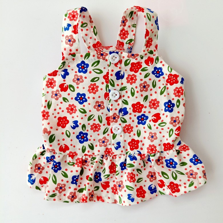 Đầm Công Chúa Hai Dây Họa Tiết Hoa Thời Trang Mùa Hè Cho Thú Cưng