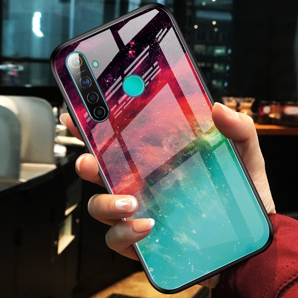 Ốp lưng cứng họa tiết đá hoa cương cho Realme 5 5i Realme 5 Pro