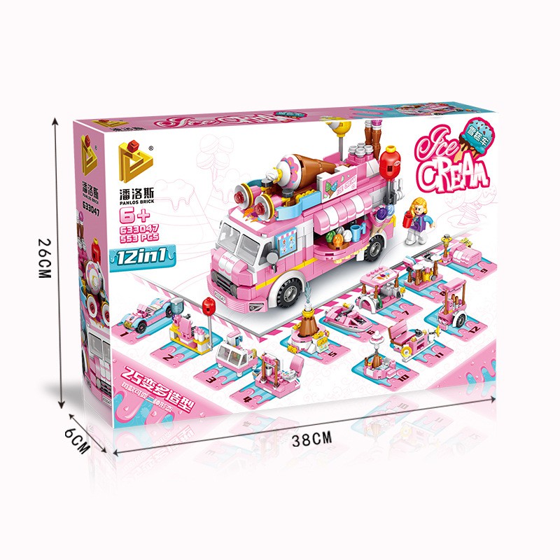 Đồ Chơi cho Bé Gái - Đồ chơi Lắp Ráp Xe Búp Bê Barbie - Panlos 633047
