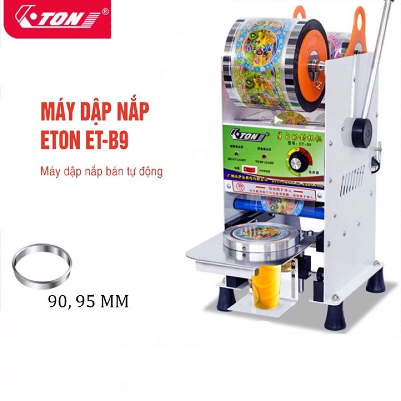 TANG KEO] MÁY ÉP LY GẠT TAY TỰ ĐỘNG CUỐN VÀ CĂN CHỈNH MÀNG ET-B9
