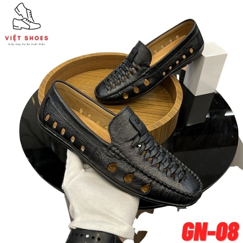 giày lười da bò hè nam
