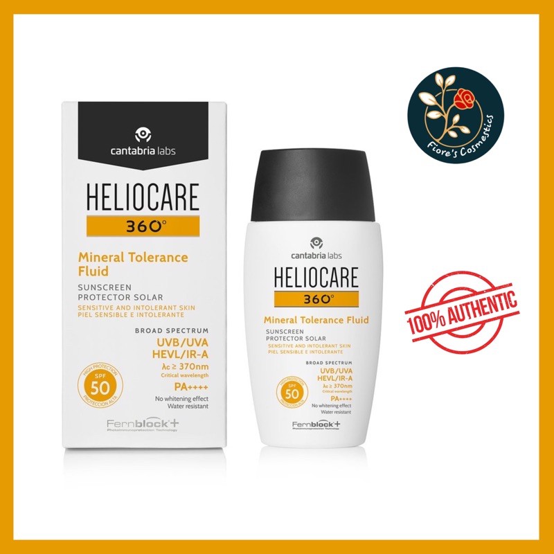 Kem chống nắng cho da nhạy cảm Heliocare Mineral Tolerance Fluid SPF 50