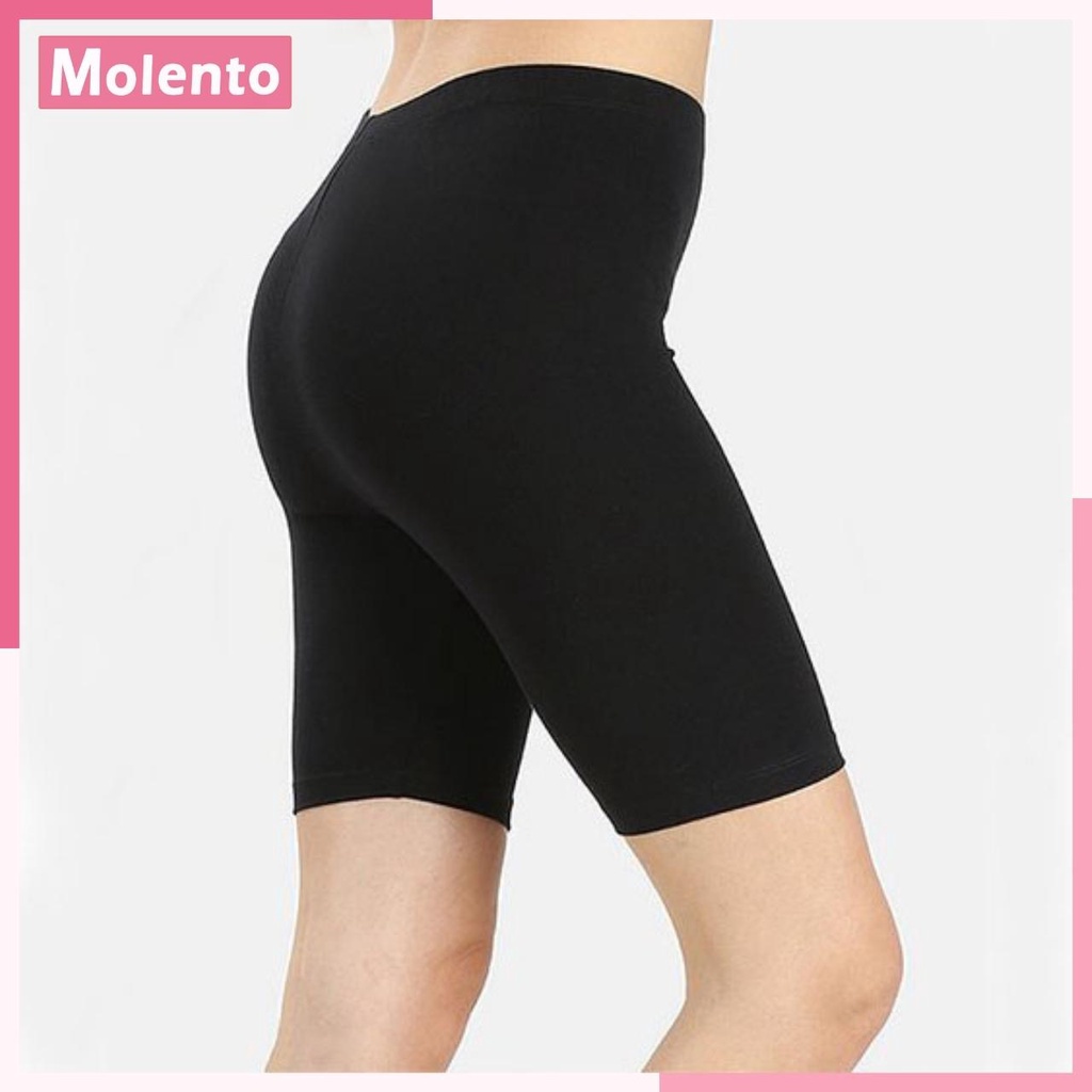 Quần Legging Lửng Nữ Thun Cotton Quần Legging Ngố Cạp Cao Co Giãn 4 Chiều Thoải Mái Vận Động Thể Thao MOLENTO - M27