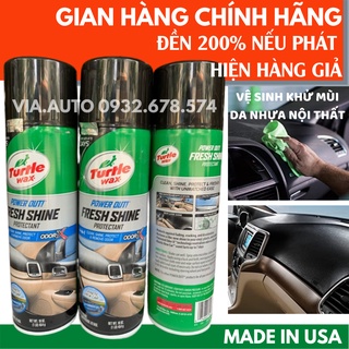 VỆ SINH TÁP LÔ MÙI XE MỚI DẠNG BỌT TURTLE WAX POWER OUT FRESH SHINE 50772