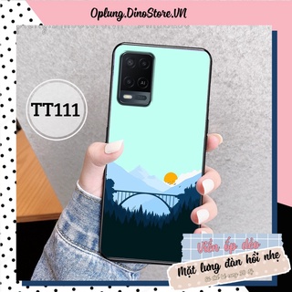 Ốp lưng Oppo A54 4G - A74 4G - A94 4G - A95 4G - Ốp điện thoại Oppo lưng nhám viền silicon in hình phong cảnh đơn giản.