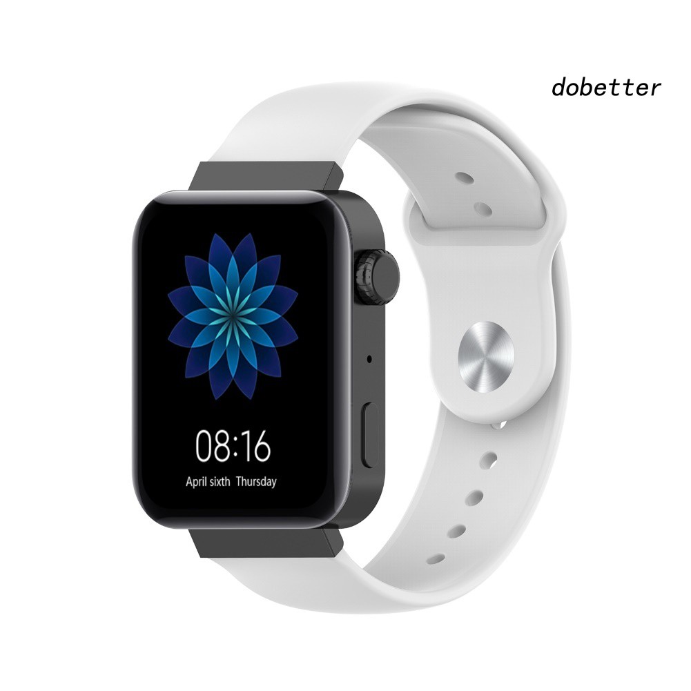 DOH_18mm Replacement Silicone Solid Color Watchband Strap for Xiao-mi Smart Watch