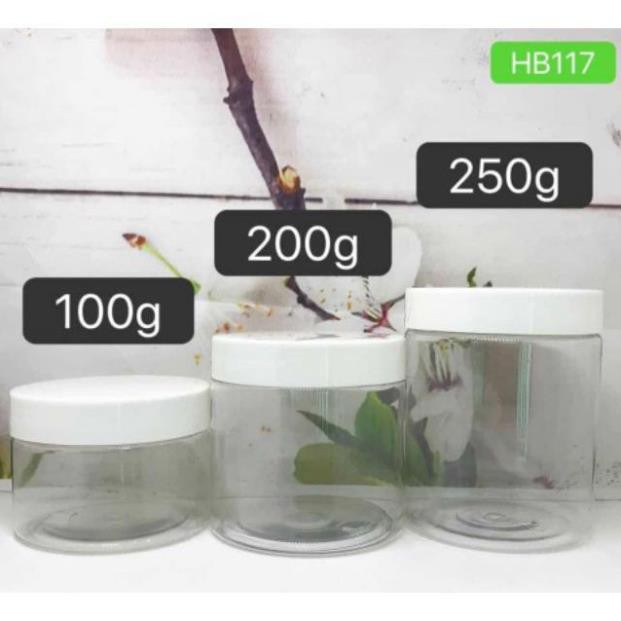 Hủ Nhựa Pet 200g/250g chiết kem rỗng - hủ đựng mỹ phẩm  [chai lo my pham gia si]