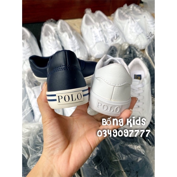 Giày Da Bé Trai &amp; Bé Gái Thêu Logo PL(trộn logo màu)
