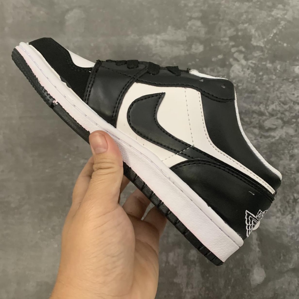 Giày thể thao jordan 1 đen trắng low , giày sneaker  jodan  cổ thấp giày jd1 hàng chuẩn full box