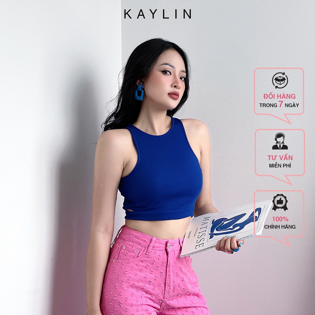 Áo thun nữ ba lỗ có lai thời trang KAYLIN - N1759