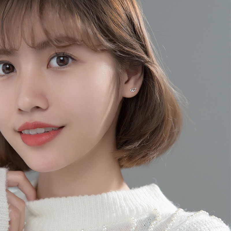 Bông tai bạc nữ H.A.S hình đôi cánh thiên thần - HBT10