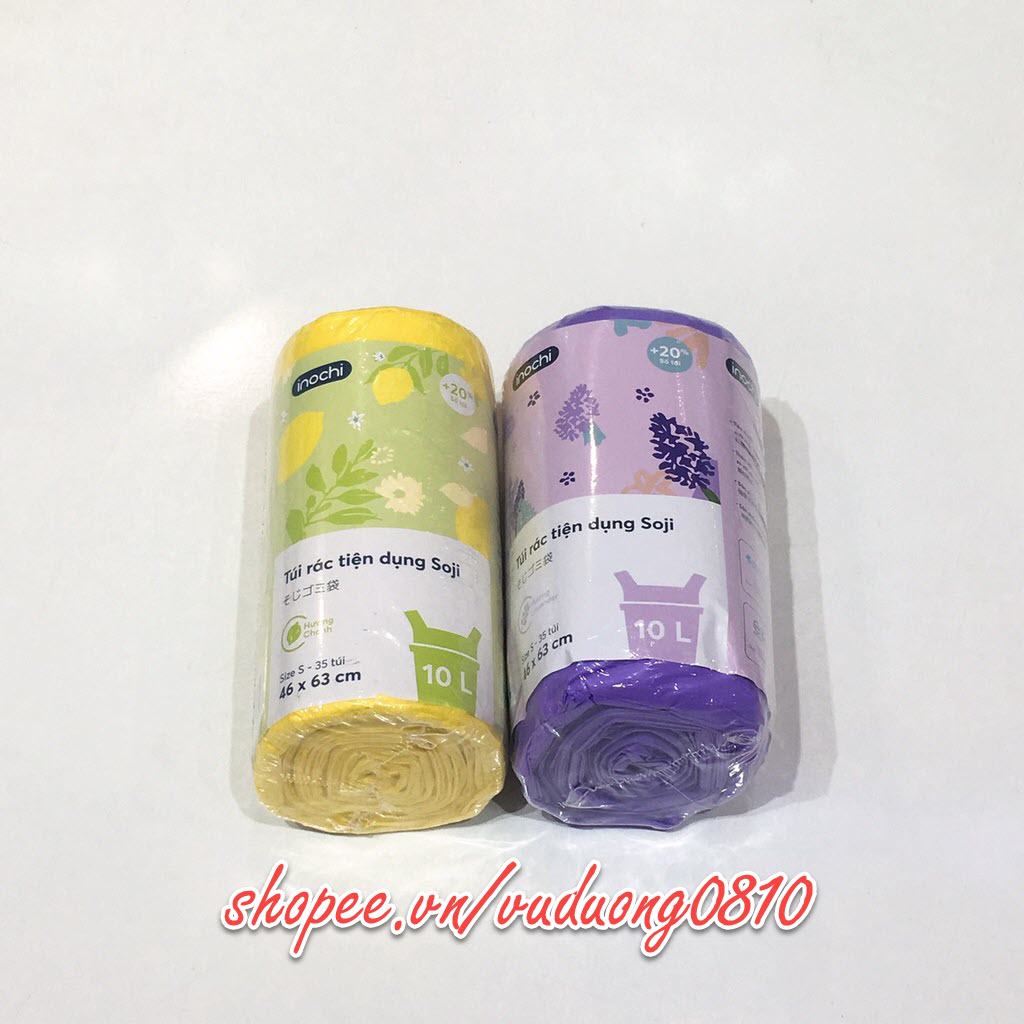 Cuộn túi rác Inochi tiện dụng (Hương chanh, Hương Lavender quyến rũ)