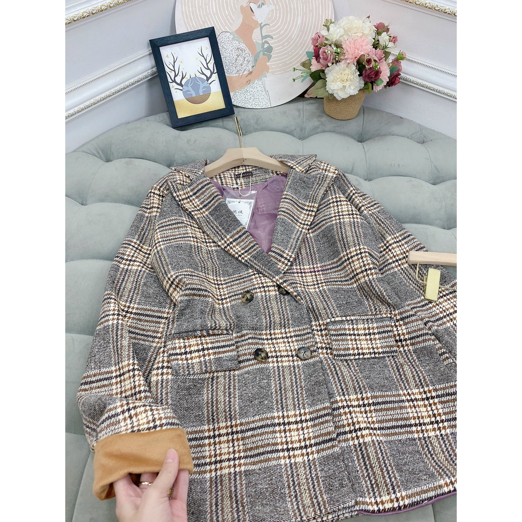 Áo khóac vest kẻ caro | BigBuy360 - bigbuy360.vn