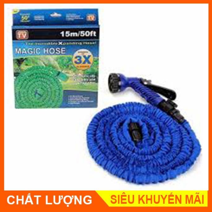 Bộ vòi rửa xe, tưới cây giãn nở, Ống nước co giãn đa năng 15m - 30m