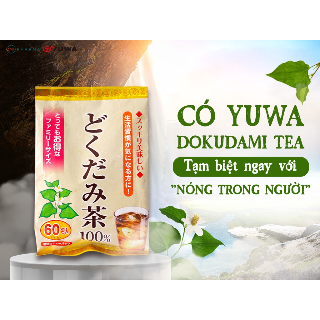 Trà Diếp Cá Yuwa 100% Lá Diếp Cá Giải Nhiệt Yuwa Dokudami Tea 100%, Trà Diếp Cá Nhật Bản