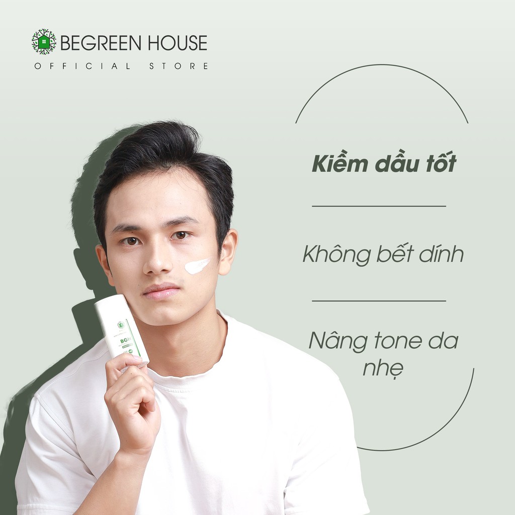 Kem chống nắng cho nam Begreen House 50ml dưỡng ẩm, chống lão hóa, bảo vệ da toàn diện