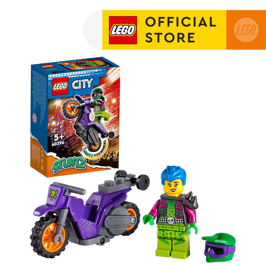 LEGO City 60296 Xe đua mô tô của Wheelie (14 chi tiết)