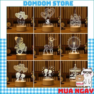 Đèn ngủ 3d nhiều hình có đèn led trang trí 3 màu sắc, nhiều mẫu cắm điện trực tiếp là món quà ý nghĩa