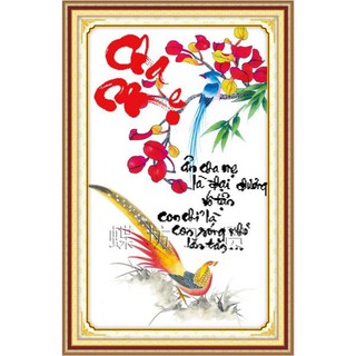 Tranh Thêu Chữ Thập Ân Cha Mẹ Là Đại Dương Vô Tận, Con Chỉ Là Con Sóng Nhỏ Lăn Tăn 222446 (KHÁCH TỰ THÊU) KT:43X67CM