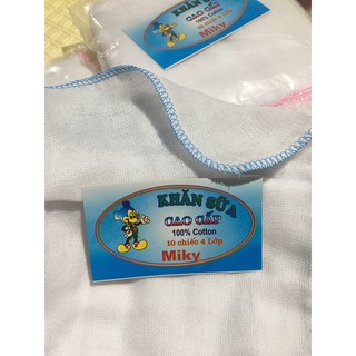 Khăn sữa cao cấp Micky 4 lớp set 10