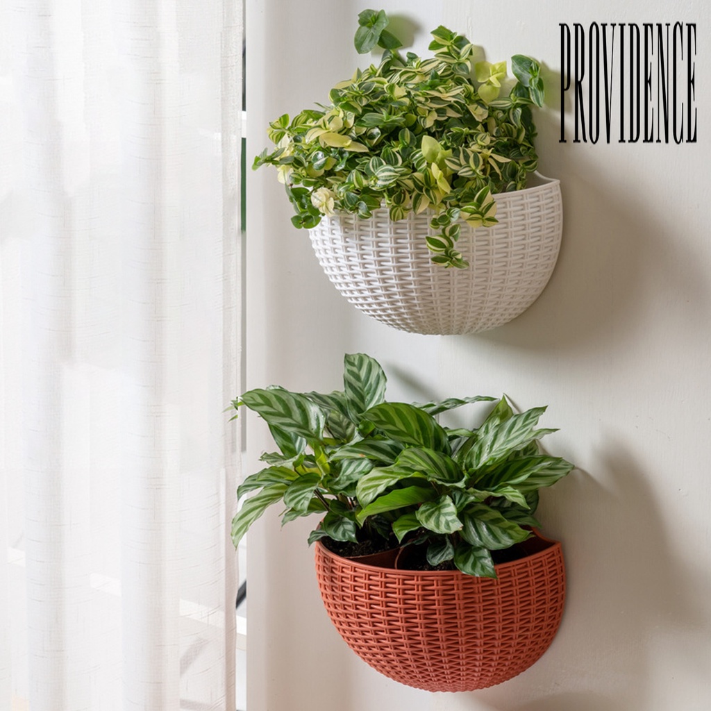 Giỏ Hoa Treo Tường Hình Bán Nguyệt Không Cần Khoan Lỗ