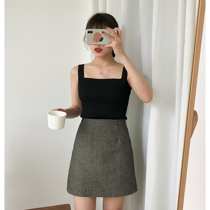 Áo vải dệt kim không tay thời trang cho nữ | BigBuy360 - bigbuy360.vn