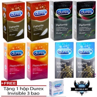 Combo 8 hộp bao cao su durex - 96 cái