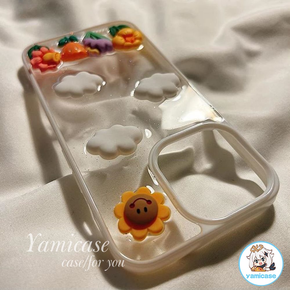 Ốp Điện Thoại Cho Iphone 11/11 Pro Max TPU Mềm Hình Hoa / Đám Mây 3D Lấp Lánh Cho IPhone 7Plus 8Plus X XR/12/12 Pro Max/13/13 Pro/13 Pro Max /14/14 Pro/14 Plus/14 Pro Max