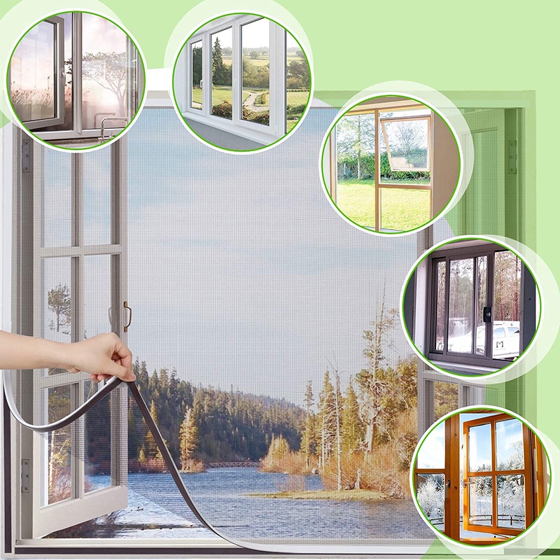Lưới Chống Muỗi Nam Châm Điều Chỉnh Được DIY Lưới Chống Muỗi Cho Cửa Sổ tấm lưới chắn côn trùng Hàng loại 1 Dày Dặn tiện lợi