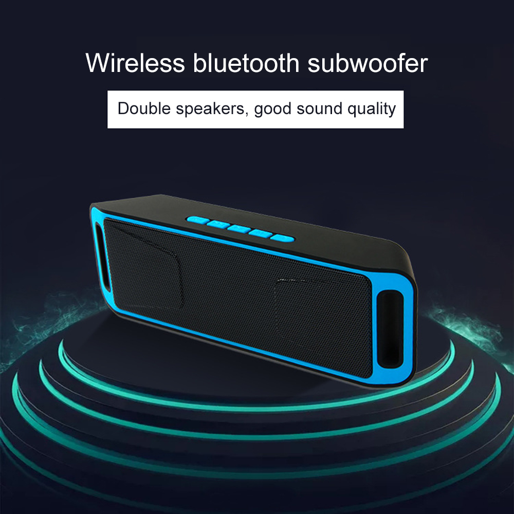 ✩ Wireless Bluetooth Speaker SC208 Computer Mini Dual Speaker Portable Small Stereo Car Subwoofer 【vrru】