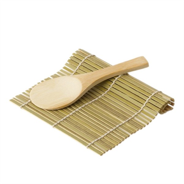 Mành tre cỡ vừa kèm muôi xới cuộn sushi, cuộn kimbap cho bé ăn dặm