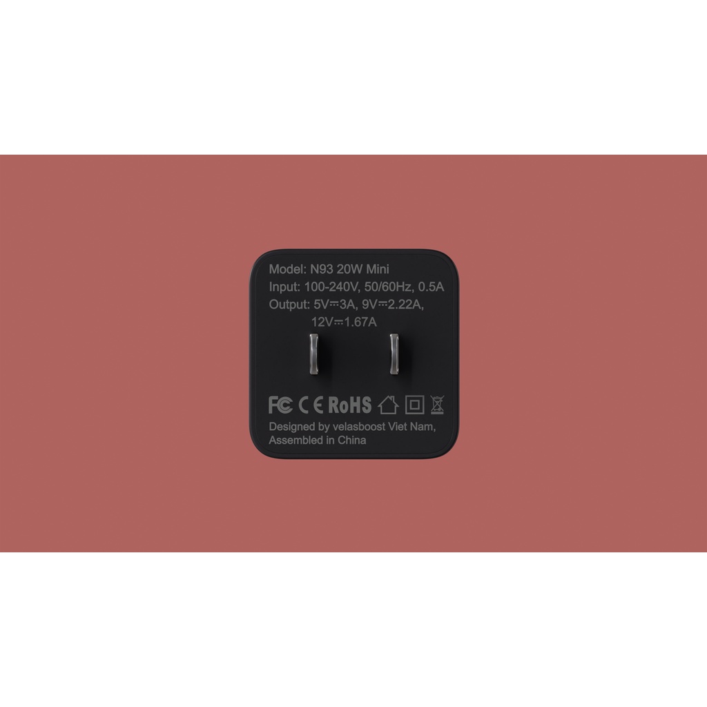 Sạc nhanh Velasboost N93 20W - Mini