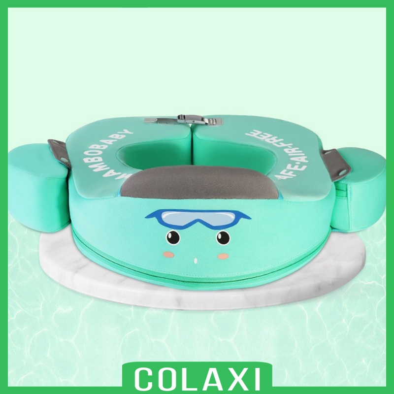 [COLAXI]Pool Trainer Baby Infant Waist Float Swim Ring Non-inflatable Floats Blue