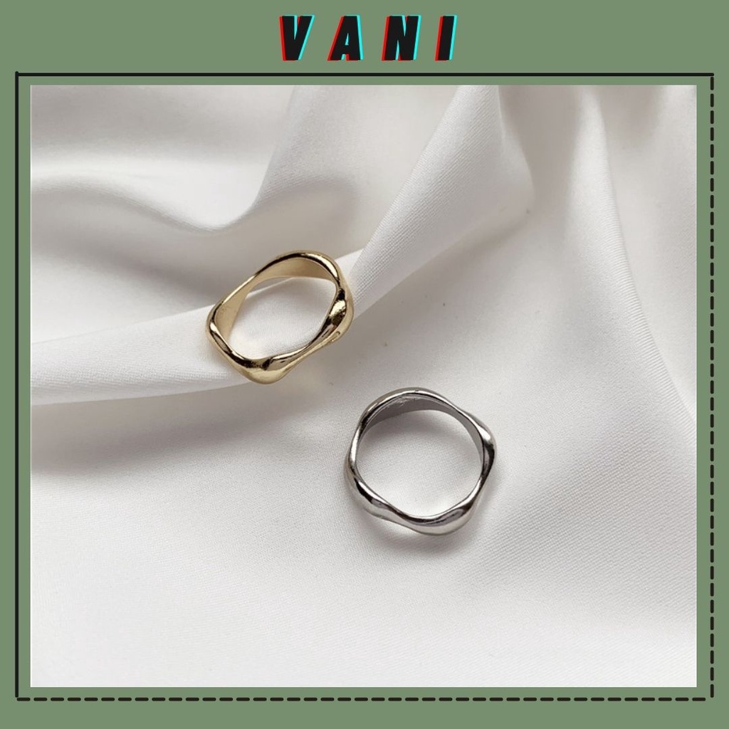 Nhẫn Gợn Sóng Kiểu Cách Đơn Giản Retro - Vani Store [TS000544]