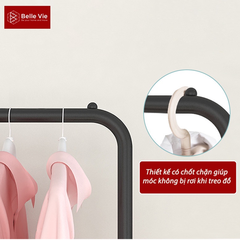 Kệ Treo Quần Áo Bằng Sắt BELLEVIE Giá Treo Quần Áo Kim Loại Chắc Chắn Tiện Lợi 2G-1T